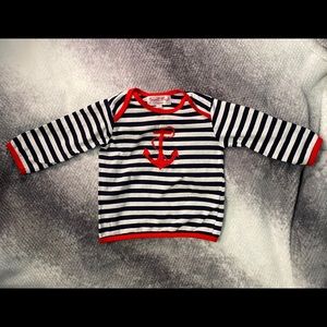 Powell Craft Blue and White Striped Sailors Shirt
